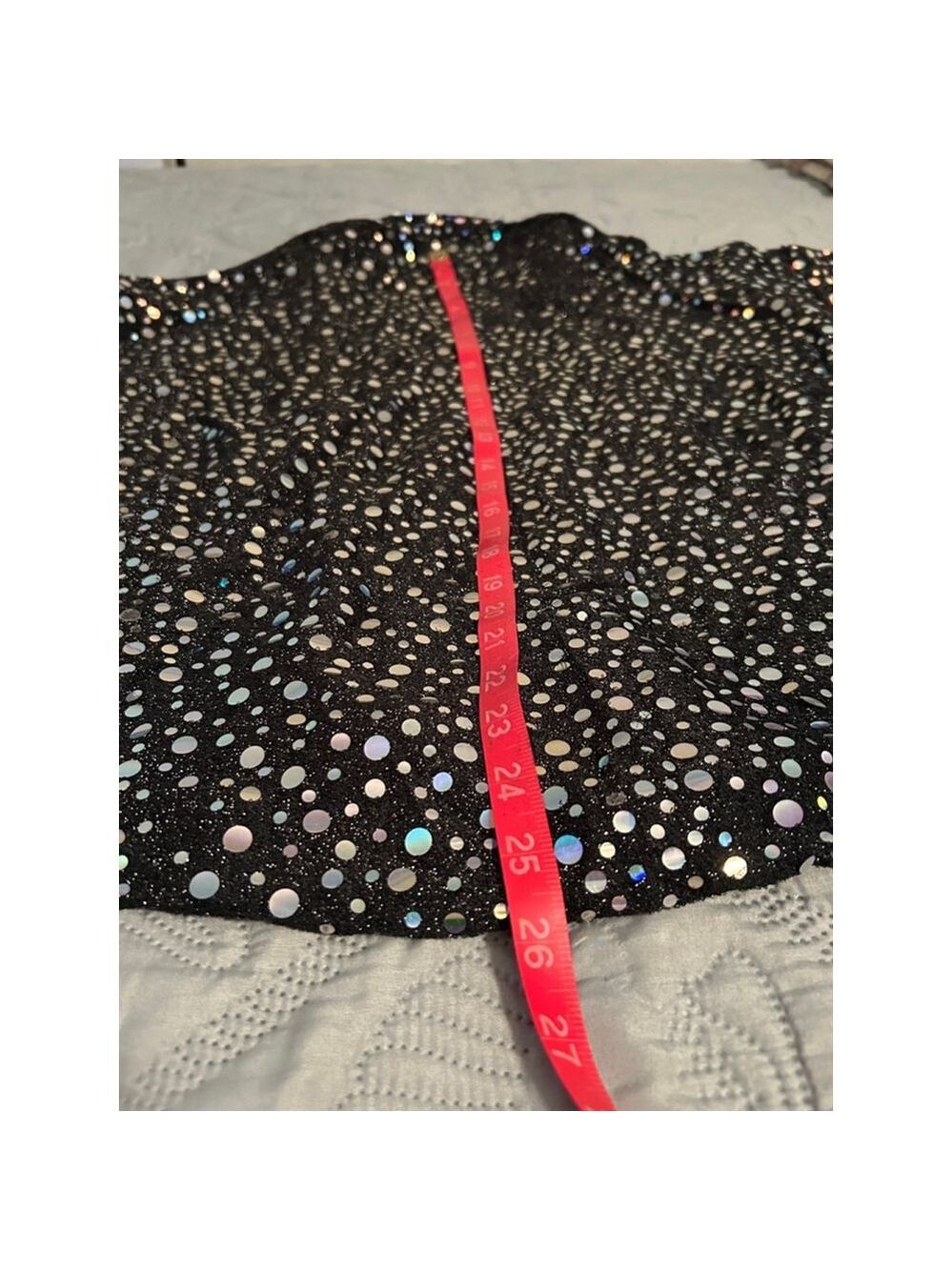 Atlantic Connection Black Bejeweled Sequin Button Down Shirt Size S - Picture 8 of 8